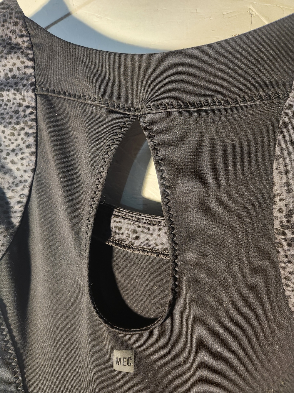 MEC Black Tank Top with Grey Leopard-Print Trim - Picture 4 of 5